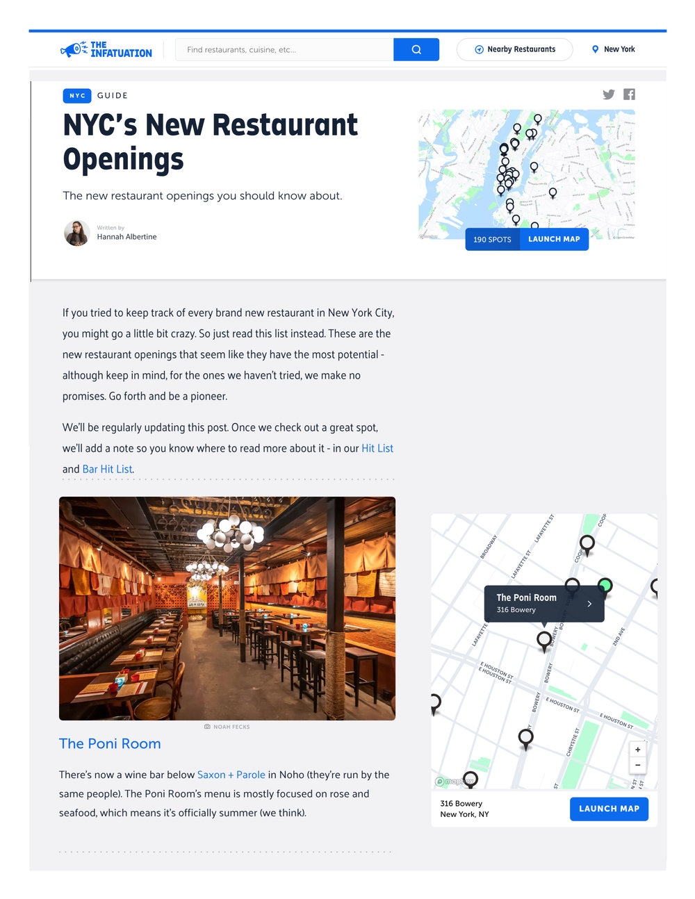 The Infatuation - NYC’s New Restaurant Openings