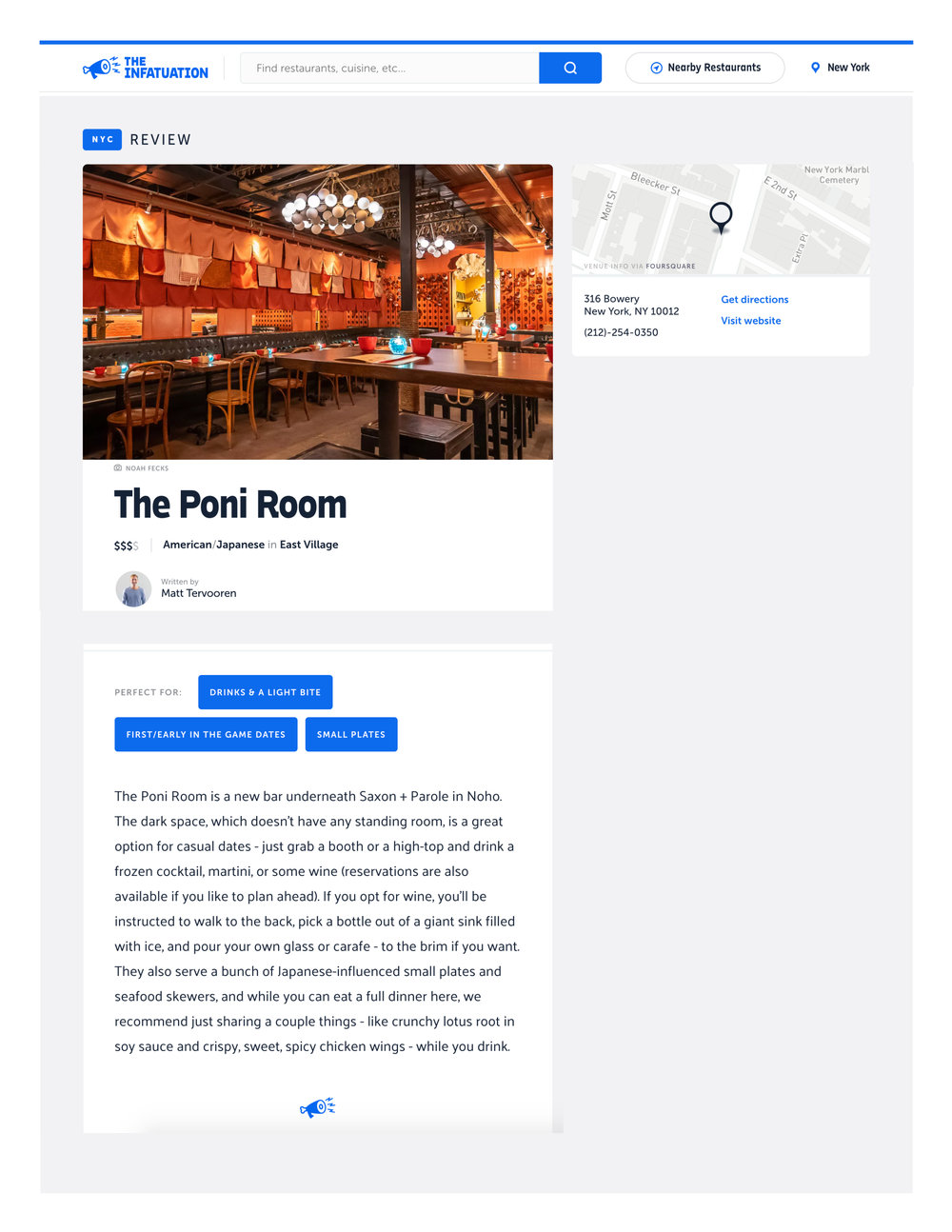 The Infatuation - Review